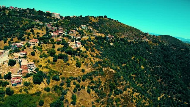 a Berber village at the top of the mountain in Tizi Ouezou Algeria