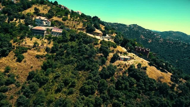 a Berber village at the top of the mountain in Tizi Ouezou Algeria