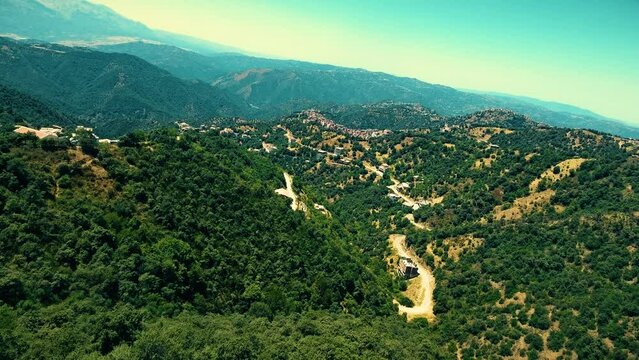 a Berber village at the top of the mountain in Tizi Ouezou Algeria