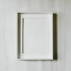 Mockup of an empty frame on a wall.
