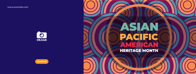 Asian American and Pacific Islander Heritage Month. Vector banner for ads, social media, card, poster, background. © Luki