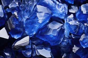 Geode Gemstone Crystal Background In Blue Sapphire