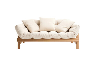 A Snapshot of the Futon in Action Isolated on a Transparent Background PNG.