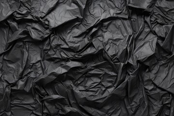 detailed view of crumpled black construction paper