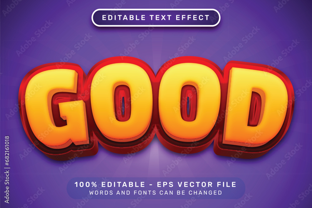 Poster good 3d text effect and editable text effect