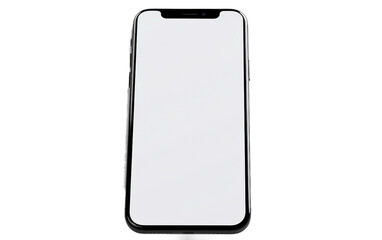 Digital Smartphone with a Blank Screen Isolated on Transparent Background PNG.