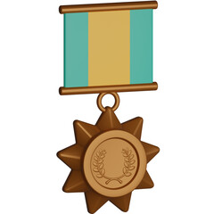 Bronze Medal 3D Icon