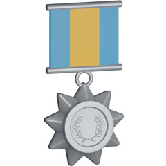 Silver Medal 3D Icon