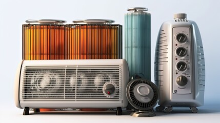 Fototapeta premium Heating devices and climate equipment. Heating household applia