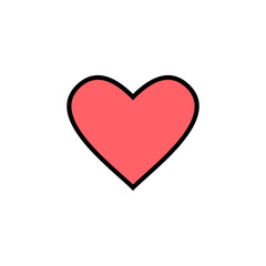 Love icon set illustration. Heart sign and symbol. Like icon vector.