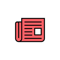 Newspaper icon set illustration. news paper sign and symbolign