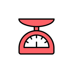 Scales icon set illustration. Weight scale sign and symbol