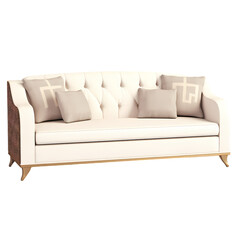 Outdoor sofa on transparent background, white background, isolated, stool illustration