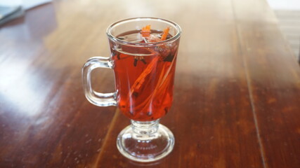 glass of tea spice Indonesia beverage
