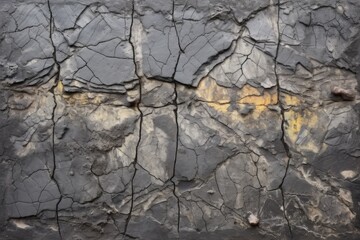 raw slate tile with cracks and fossil impressions