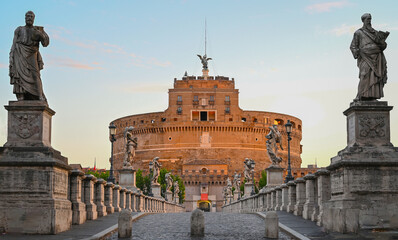Roma, Castel Sant'Angelo, Italia - obrazy, fototapety, plakaty