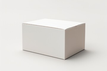 Cardboard White Box 3D On White Background
