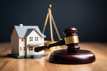 Concept Of Real Estate Law, Auctions, And Home Purchase. Сoncept Real Estate Law, Auctions, Home Purchase, Property Transactions, Legal Rights - obrazy, fototapety, plakaty