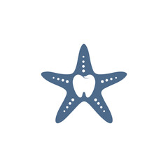 Obraz premium starfish with a thoot on white