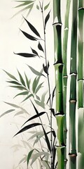 Fototapeta na wymiar bamboo forest background generative AI
