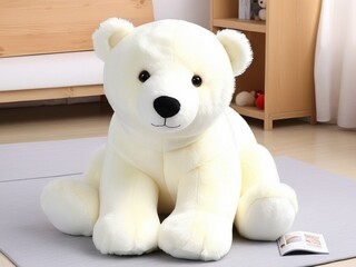 Irresistibly Cute Polar Bear Plush Toys. AI Generated.