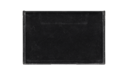 Compact music cassette tape black case, in vintage retro Y2K 80’s 90’s style, isolated and clipping path on a transparent background, no shadows, plastic analog magnetic clear cassette box for mockups