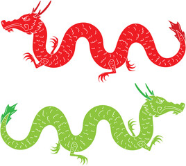 Obraz premium chinese new year dragon illustration