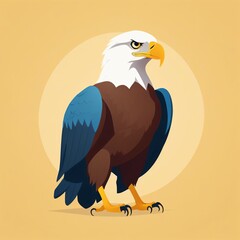 5. eagle character illustrations with beautiful colors and new expression are delightful pictures. Generative AI