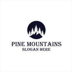 pine trees and camping mountains