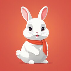 1. Rabbit character illustrations with beautiful colors and new expression are delightful pictures. Generative AI