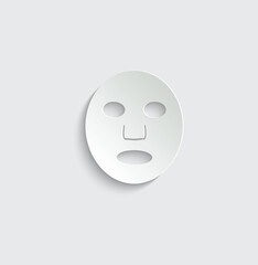 beauty face facial  mask icon vector 