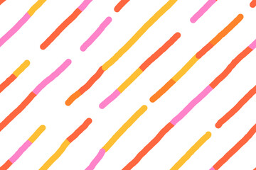 Naive seamless squiggle pattern with bright hand drawn lines on a light background. Creative abstract squiggle style drawing background. Abstract print. - obrazy, fototapety, plakaty