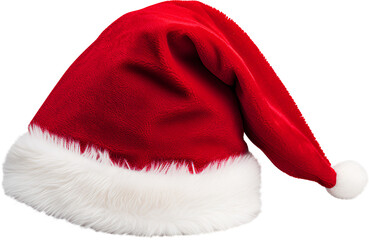 Bottomless Santa hat. Dad hat with transparent bottom. Santa Claus Hat PNG.