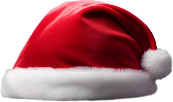 Bottomless Santa hat. Dad hat with transparent bottom. Santa Claus Hat PNG.
