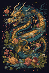 Obraz premium Chinesische Tierkreiszeichen Drachen
