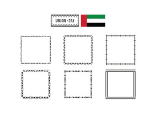 52 UAE National Day. UAE Flag. Union Day of United Arab Emirates. Frame Vector Illustration.
