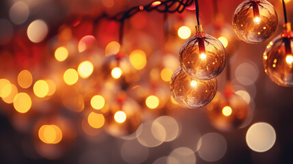 Obraz na płótnie Canvas christmas lights on the tree