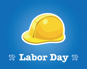 Happy Labor Day message Vector