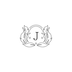 Luxury Logo Alphabet J