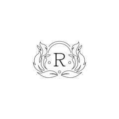 Luxury Logo Alphabet R