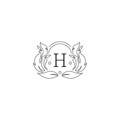 Luxury Logo Alphabet H