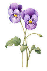 Fototapeta premium Pansy or Viola tricolor flower in blue