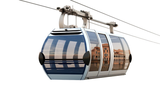 Aerial Tranquility Gondola Ride Isolated on Transparent Background