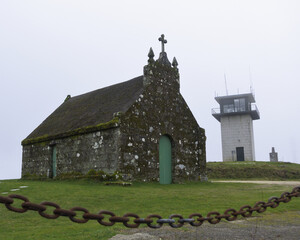 Capela de San Nomedio and fire lookout - The Capela de San Nomedio stands near a fire lookout,...