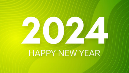 2024 Happy New Year on colorful background