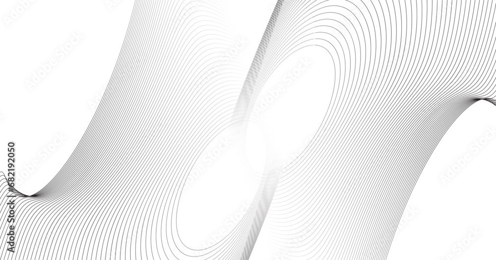 Aufkleber thin line wavy abstract vector background. curve wave seamless pattern. line art striped graphic tem