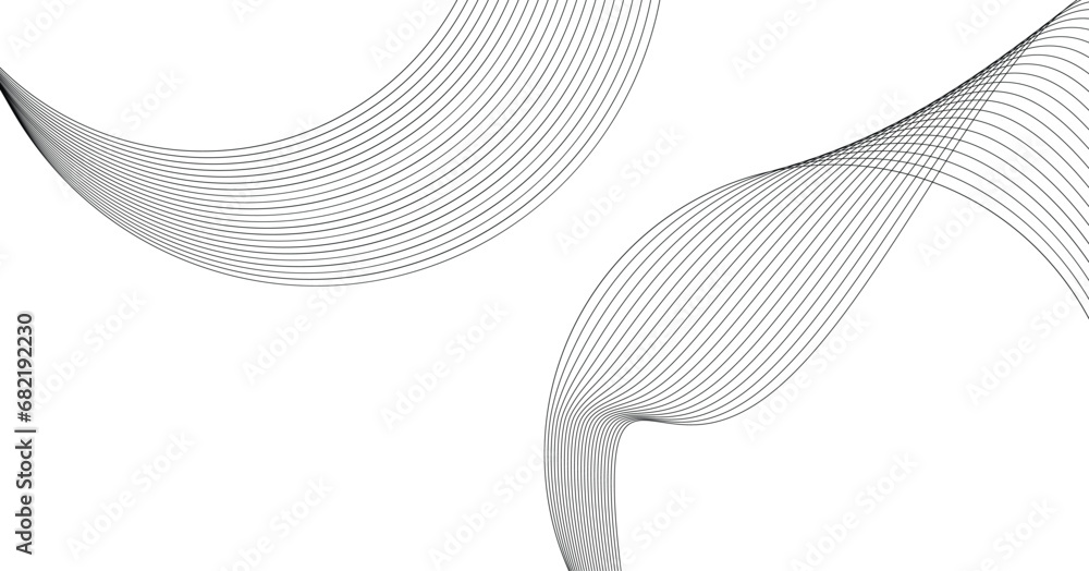 Poster abstract wavy background. thin line wavy abstract vector background. curve wave seamless pattern. li