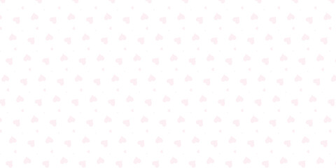 Pink heart seamless girlish abstract pink background for print, wrapping pattern, vector drawing wide horizontal design