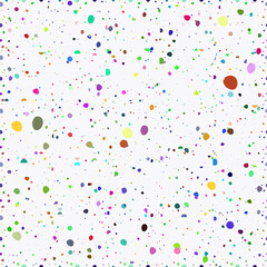 Seamless colorful pattern. Abstract pattern with cofetty on white background. 