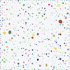 Seamless colorful pattern. Abstract pattern with cofetty on white background. 